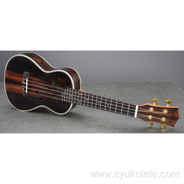 Ebony ukulele custom lettering